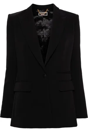 Elisabetta Franchi Blazer en crêpe à simple boutonnage