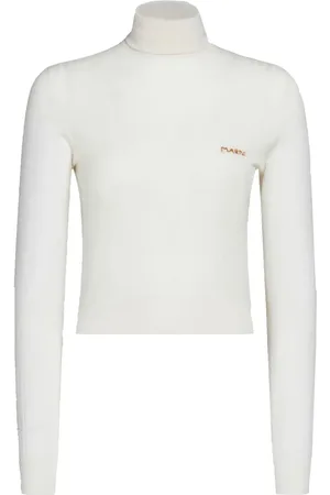 Marni Pull en laine nervuré à logo brodé