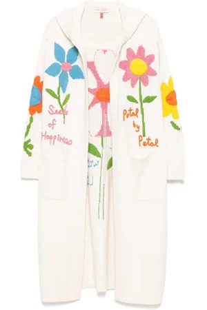 MIRA MIKATI Cardigan long à fleurs brodées