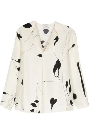 ALYSI Blouse à imprimé végétal