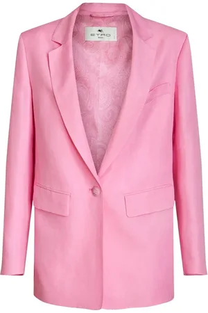 Etro Blazer en soie mélangée à boutonnière