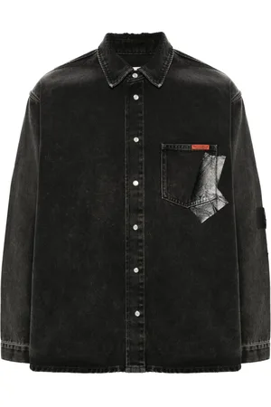 MARTINE ROSE Veste en jean à bandes contrastantes
