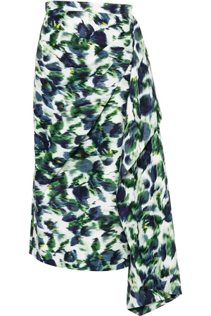 Erdem Jupe mi-longue drapée à fleurs