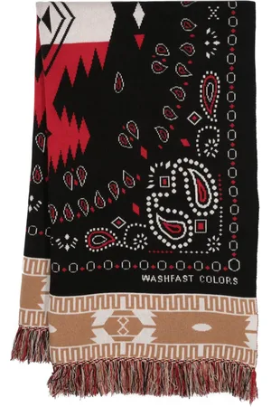 Alanui écharpe frangée en maille intarsia