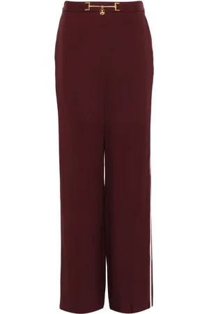 Elisabetta Franchi Pantalon palazzo à détail de mors