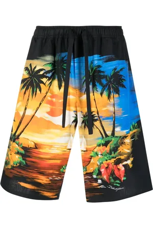 Dolce & Gabbana Short en coton à imprimé graphique