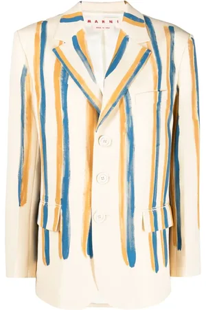 Marni Blazer rayé à simple boutonnage
