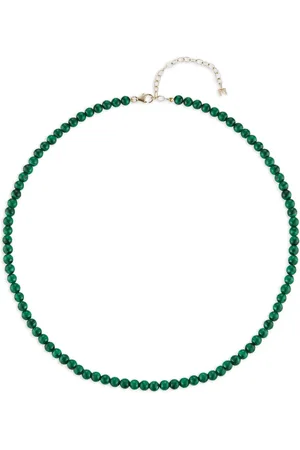 Mateo Bracelet en or 14ct à perles serti de malachite