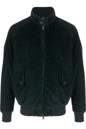 Baracuta Pantalon en velours côtelé à motif cachemire