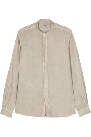 Aspesi Chemise en lin à manches longues