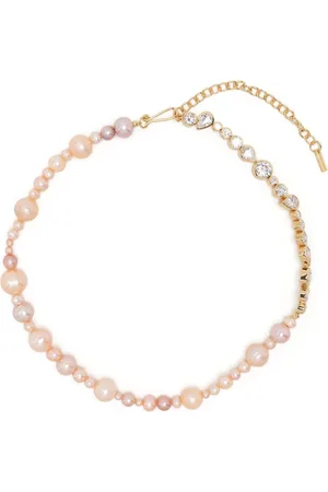 COMPLETEDWORKS Collier en chaîne serti de perles et de zircone