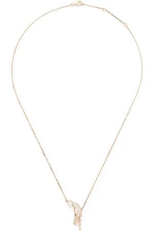 YVONNE LÉON Collier Feline en 18ct pavé de diamants