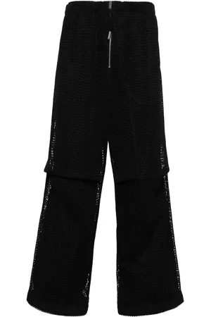 Jil Sander Pantalon en maille ajourée à design superposé