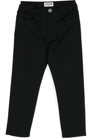 Moschino Jean droit à logo brodé