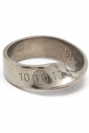 Maison Margiela Bague torsadée à logo gravé