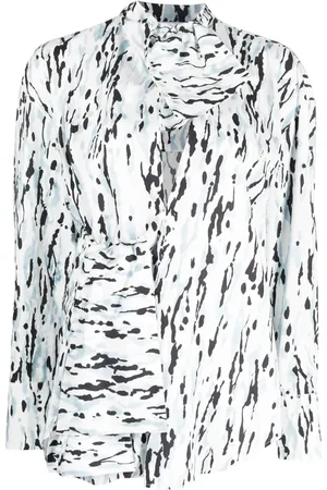 Msgm Blouse en coton à imprimé graphique