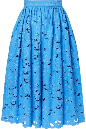 Erdem Jupe mi-longue à fleurs brodées
