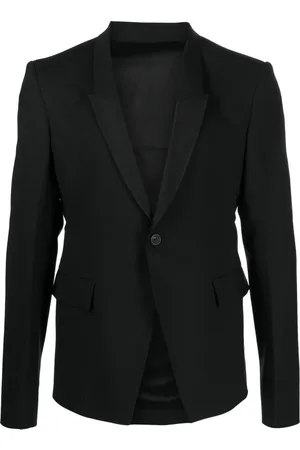 Rick Owens Blazer en laine vierge à simple boutonnage