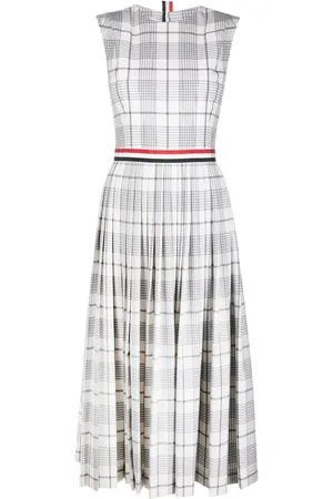 Thom Browne Robe plissée à carreaux