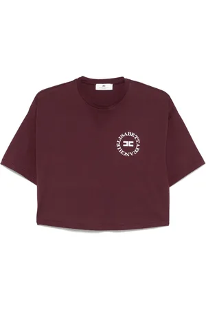 Elisabetta Franchi T-shirt crop à logo imprimé