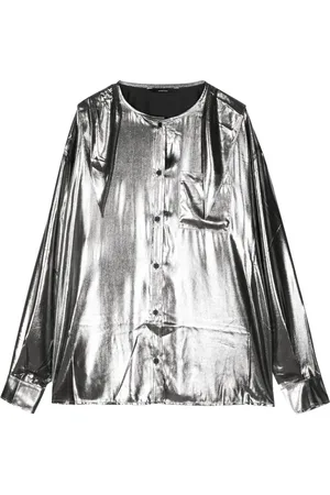 pushBUTTON Chemise métallisée à col marin