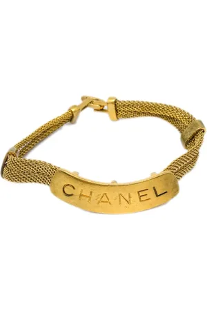 CHANEL Bracelet à plaque logo (1998)