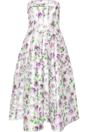 Serafini Robe mi-longue à fleurs