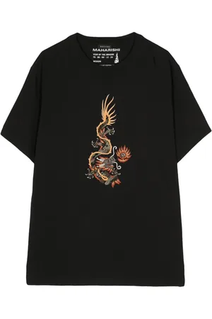 Maharishi T-shirt en coton à motif Dragon brodé