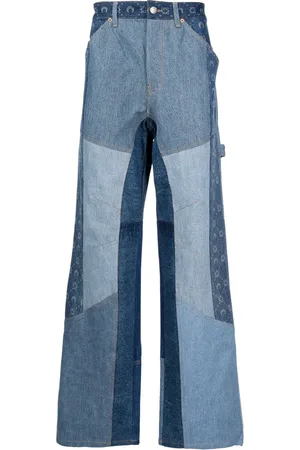 Marine Serre Jean ample à design patchwork