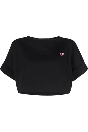Serafini T-shirt crop à logo imprimé