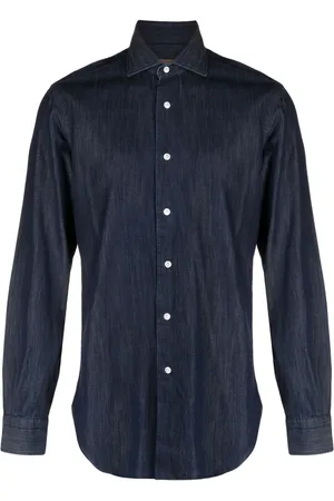 BARBA Chemise en jean à bords francs