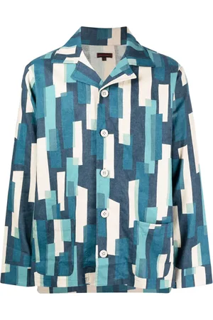 CLOT Chemise boutonnée à imprimé géométrique