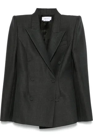 Alexander McQueen Blazer croisé à carreaux Prince de Galles