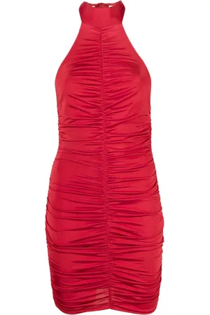 Noire Swimwear Robe coute froncée à dos-nu