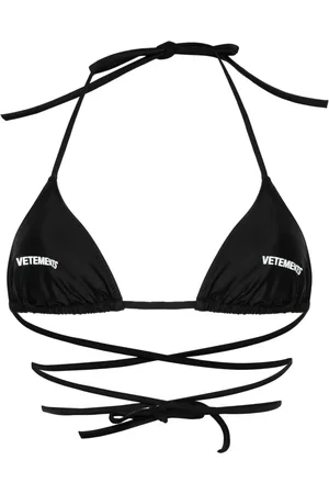 Vetements Haut de bikini triangles à logo imprimé