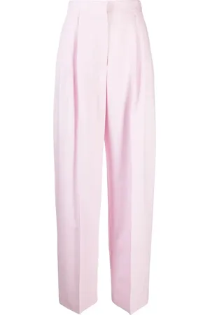 Alexander McQueen Pantalon plissé à taille haute