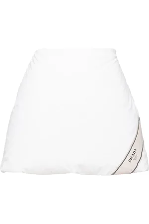 Prada Minijupe en coton à design plissé