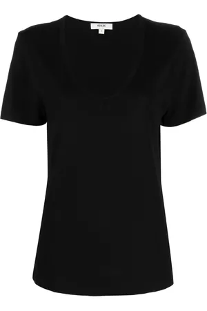 AGOLDE T-shirt en coton mélangé à col v