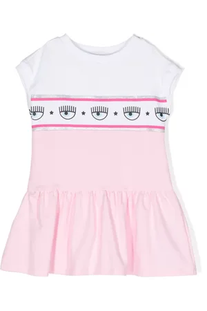 Chiara Ferragni Robe en coton à détail de logo