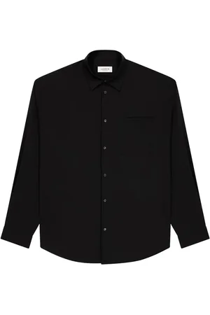 LANEUS Chemise à col pointu