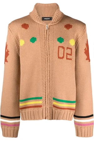 Dsquared2 Cardigan zippé en maille intarsia