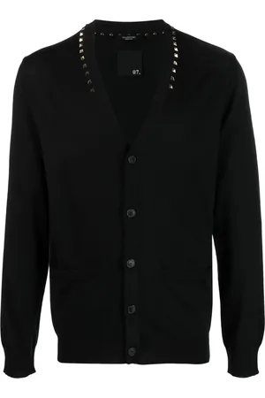 VALENTINO GARAVANI Cardigan en laine vierge à ornements Rockstud