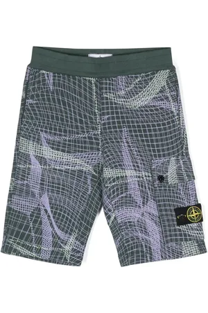 Stone Island Short de sport à patch logo