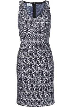 Prada Robe en maille à motif abstrait