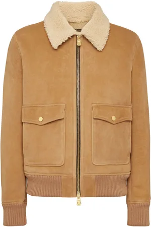 BILLIONAIRE Veste à col en peau lainée