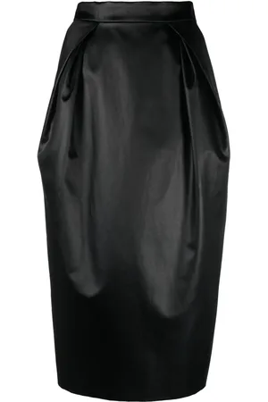 Maison Margiela Jupe mi-longue à design plissé