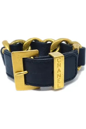 CHANEL Bracelet en cuir et chaîne (1994)