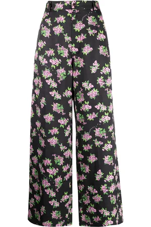 Natasha Zinko Pantalon crop à fleurs