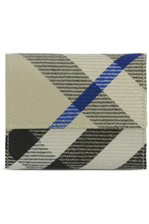 Burberry Portefeuille en cuir à carreaux