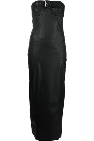 DROME Robe bustier en cuir